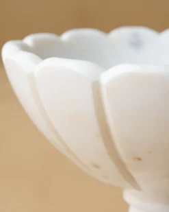 Marble Scalloped Accent Bowl