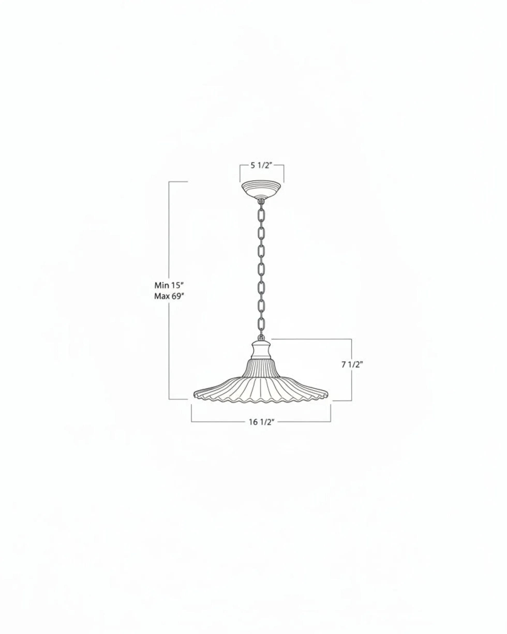 Marjorie Milk Glass Pendant (9"-16.5")
