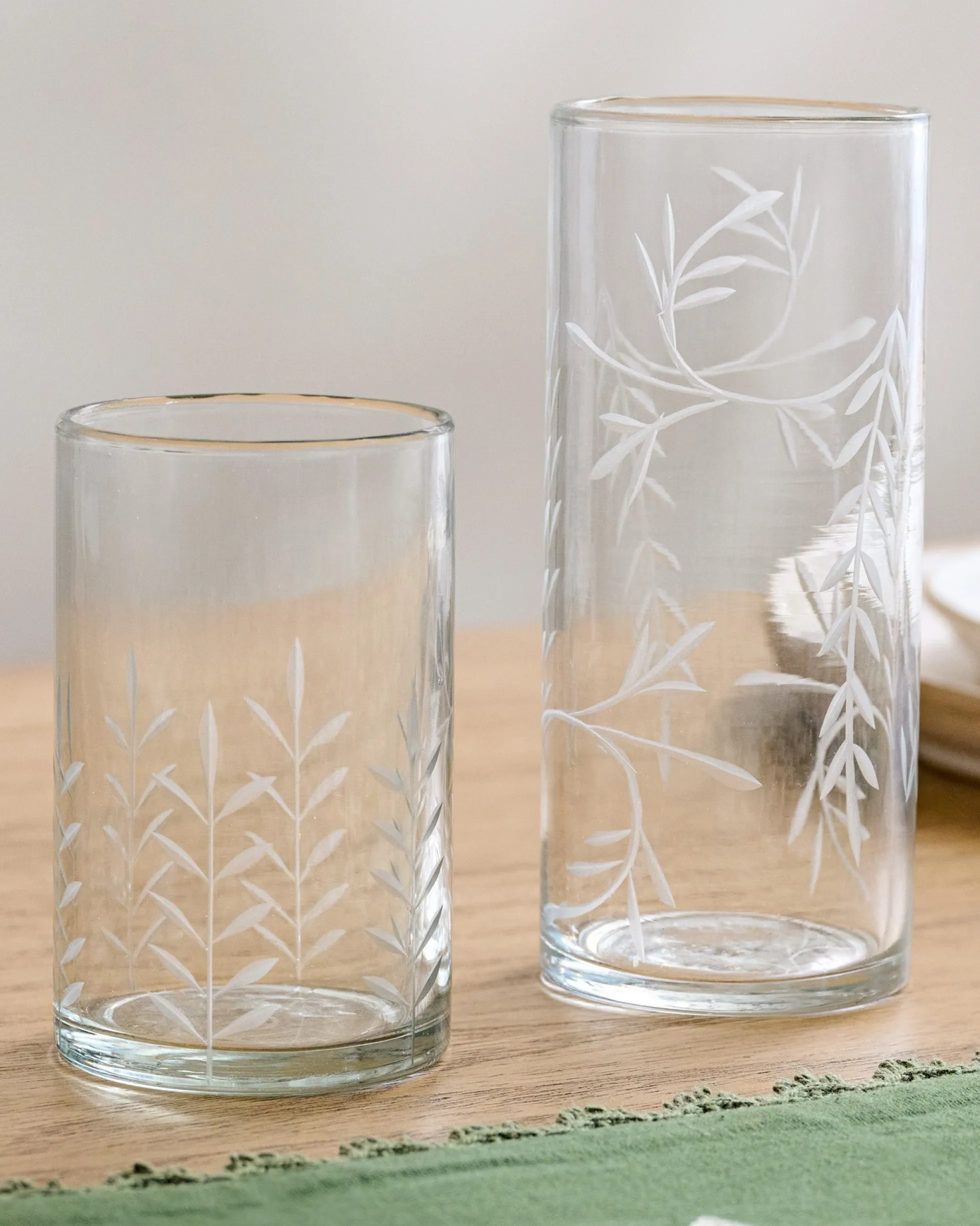 Marlowe Etched Glass Tumbler