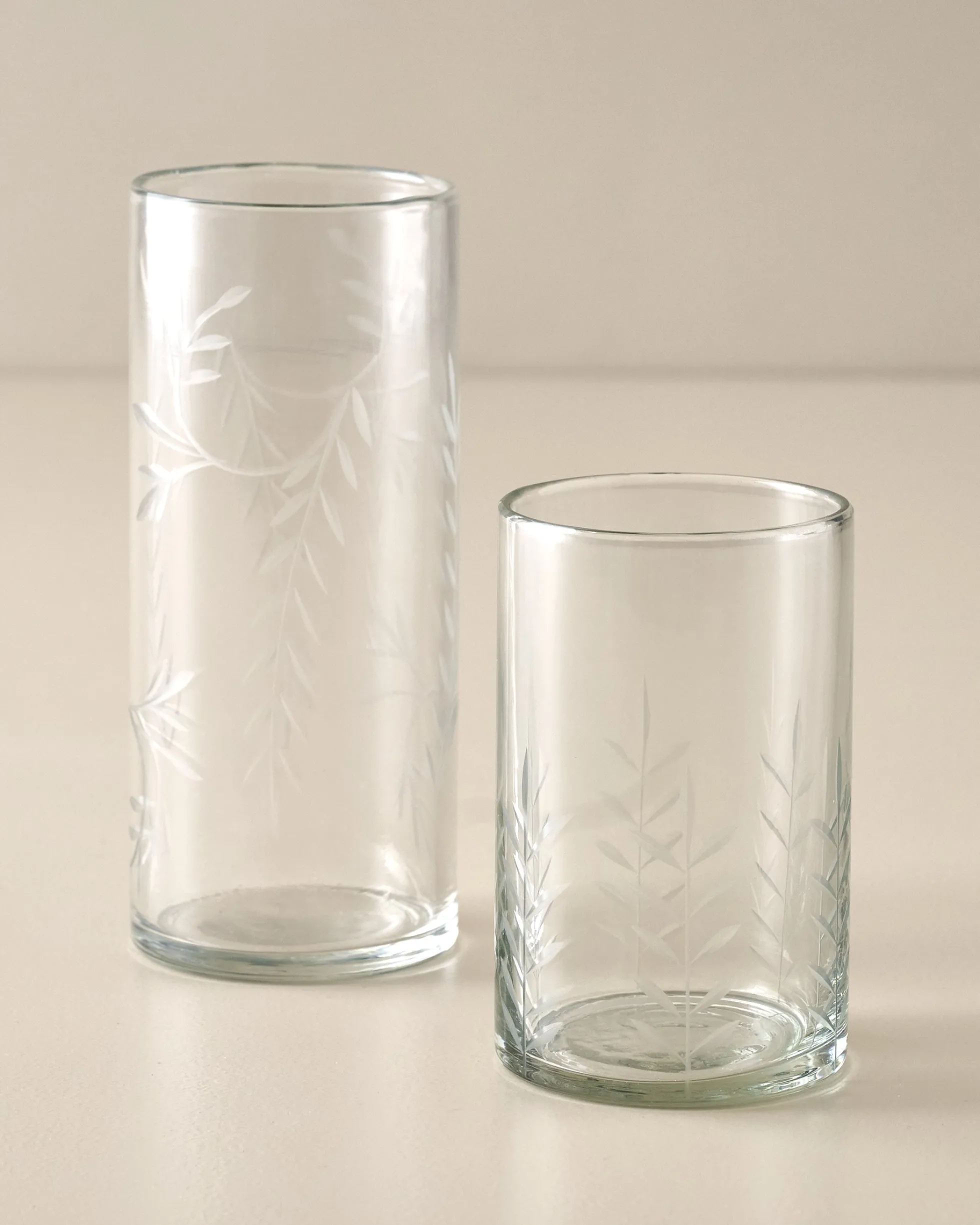Marlowe Etched Glass Tumbler