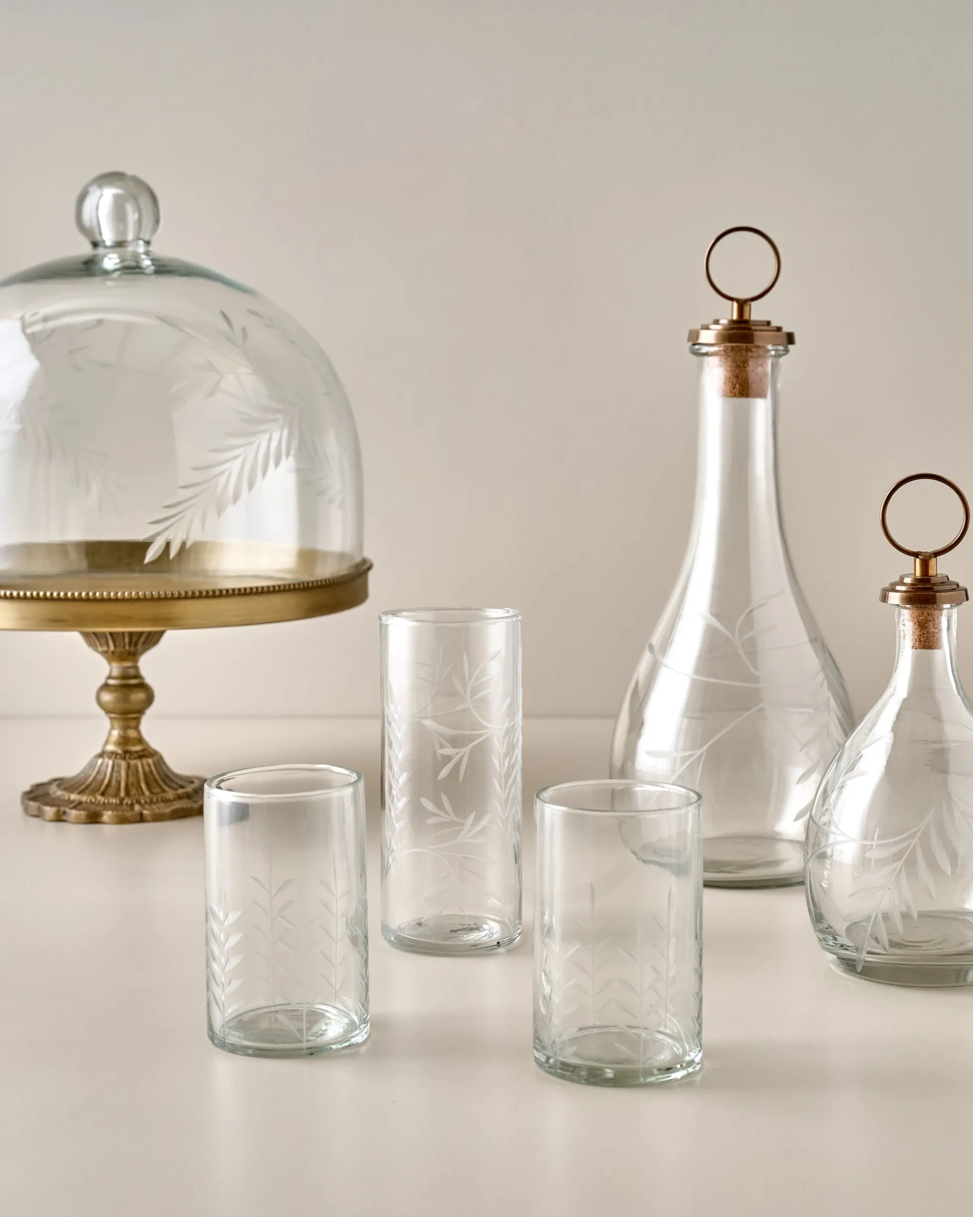 Marlowe Etched Glass Tumbler