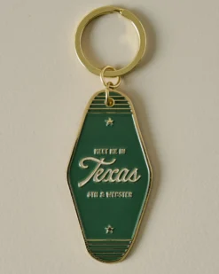 Meet Me in Texas Enamel Hotel Keytag Keychain