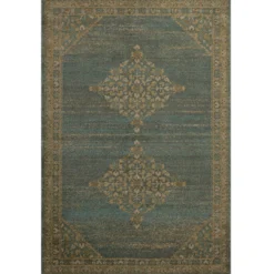 Mona Aqua Wheat Rug