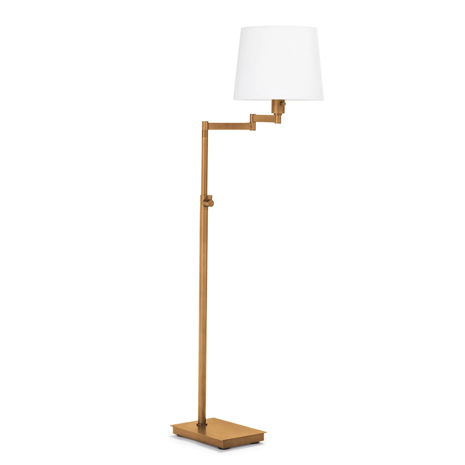 Natural Brass Swivel Floor Lamp