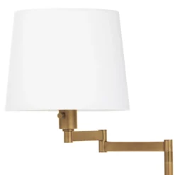 Natural Brass Swivel Floor Lamp