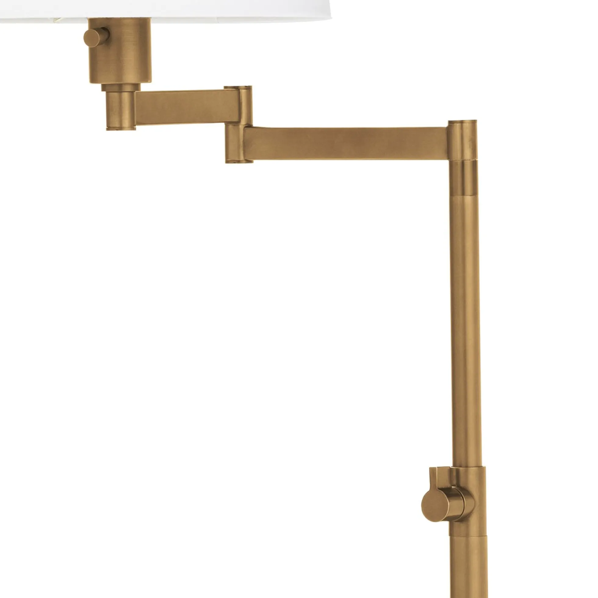 Natural Brass Swivel Floor Lamp