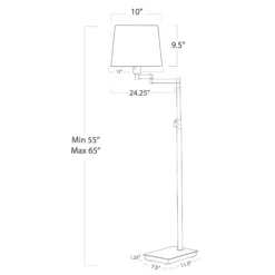 Natural Brass Swivel Floor Lamp