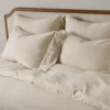 Natural Clara Eyelet Flange Duvet + Sham Set (King)