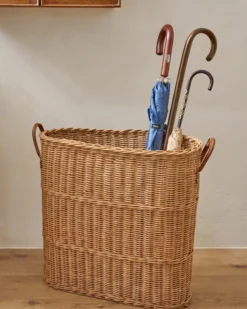 Natural Rattan Console Basket