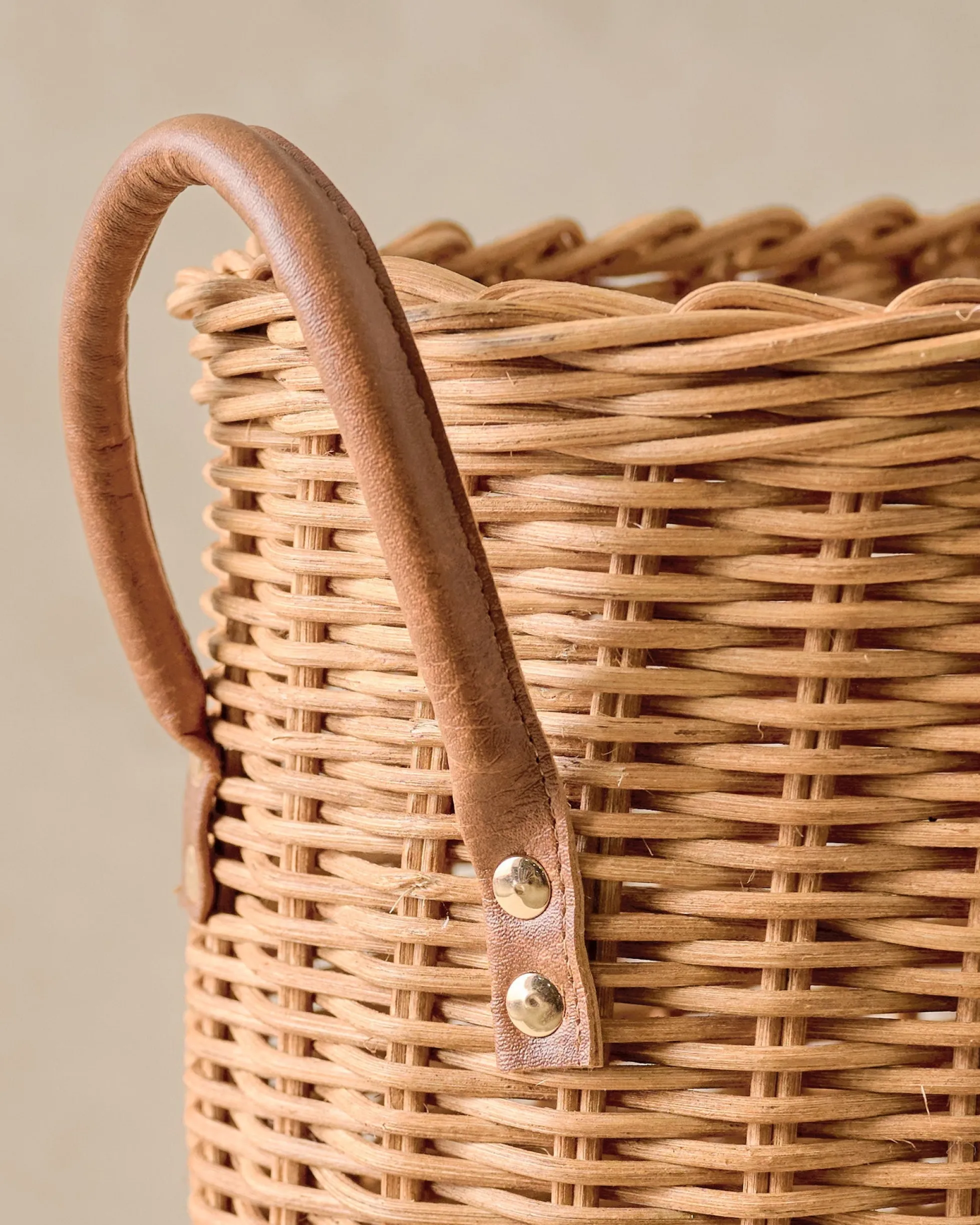 Natural Rattan Console Basket