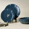 Navy Luna Dinnerware 3-Piece Place Setting