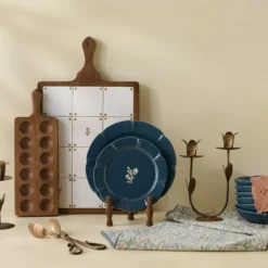 Navy Luna Plate