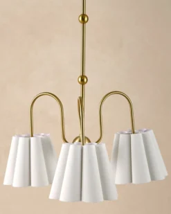 Odette Linen Scallop Chandelier