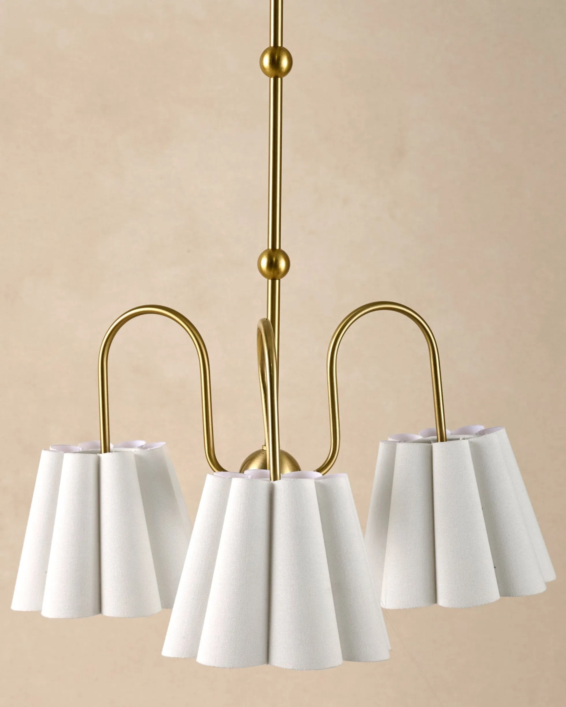 Odette Linen Scallop Chandelier