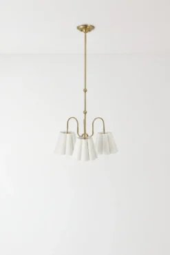 Odette Linen Scallop Chandelier