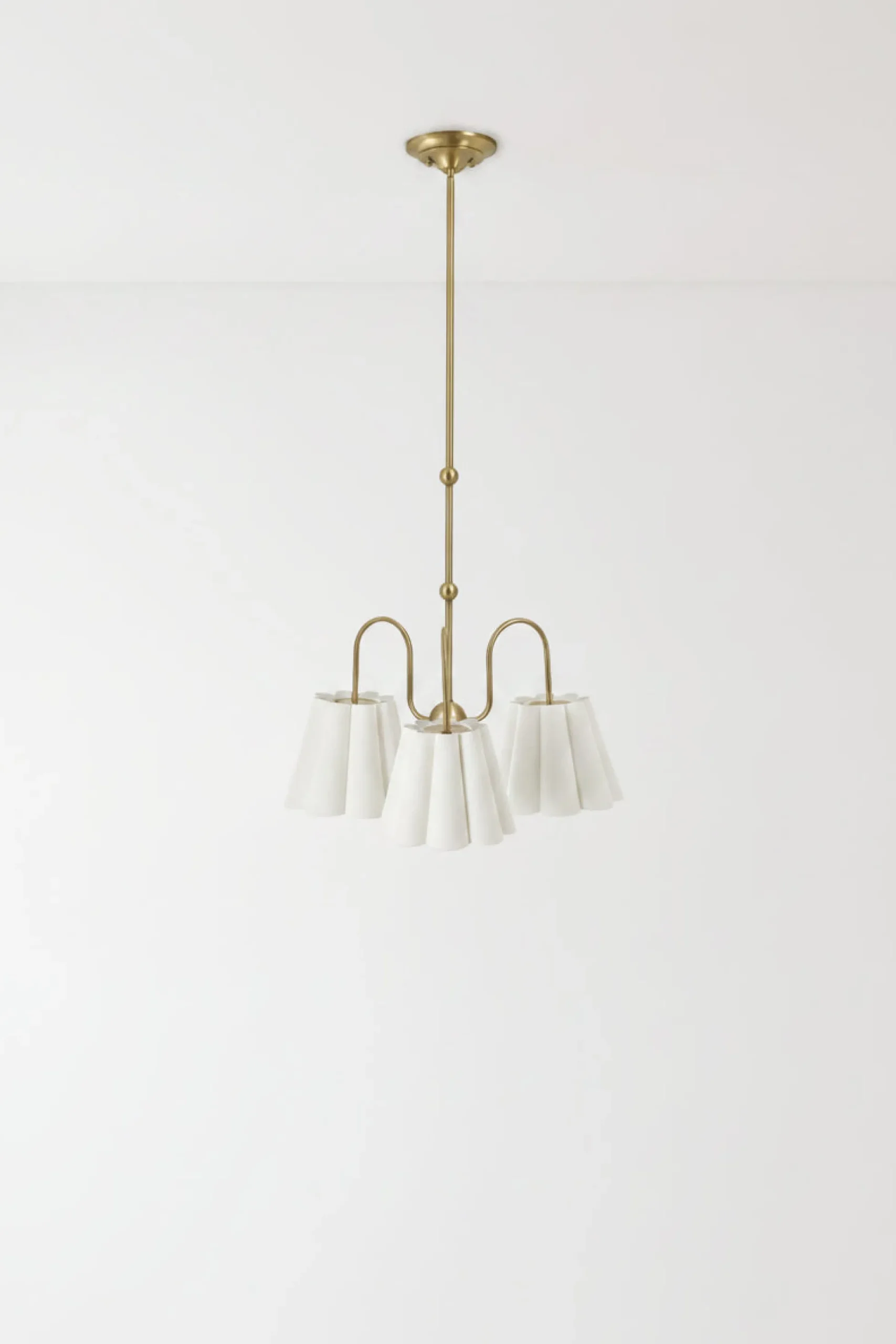 Odette Linen Scallop Chandelier
