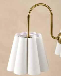 Odette Linen Scallop Chandelier