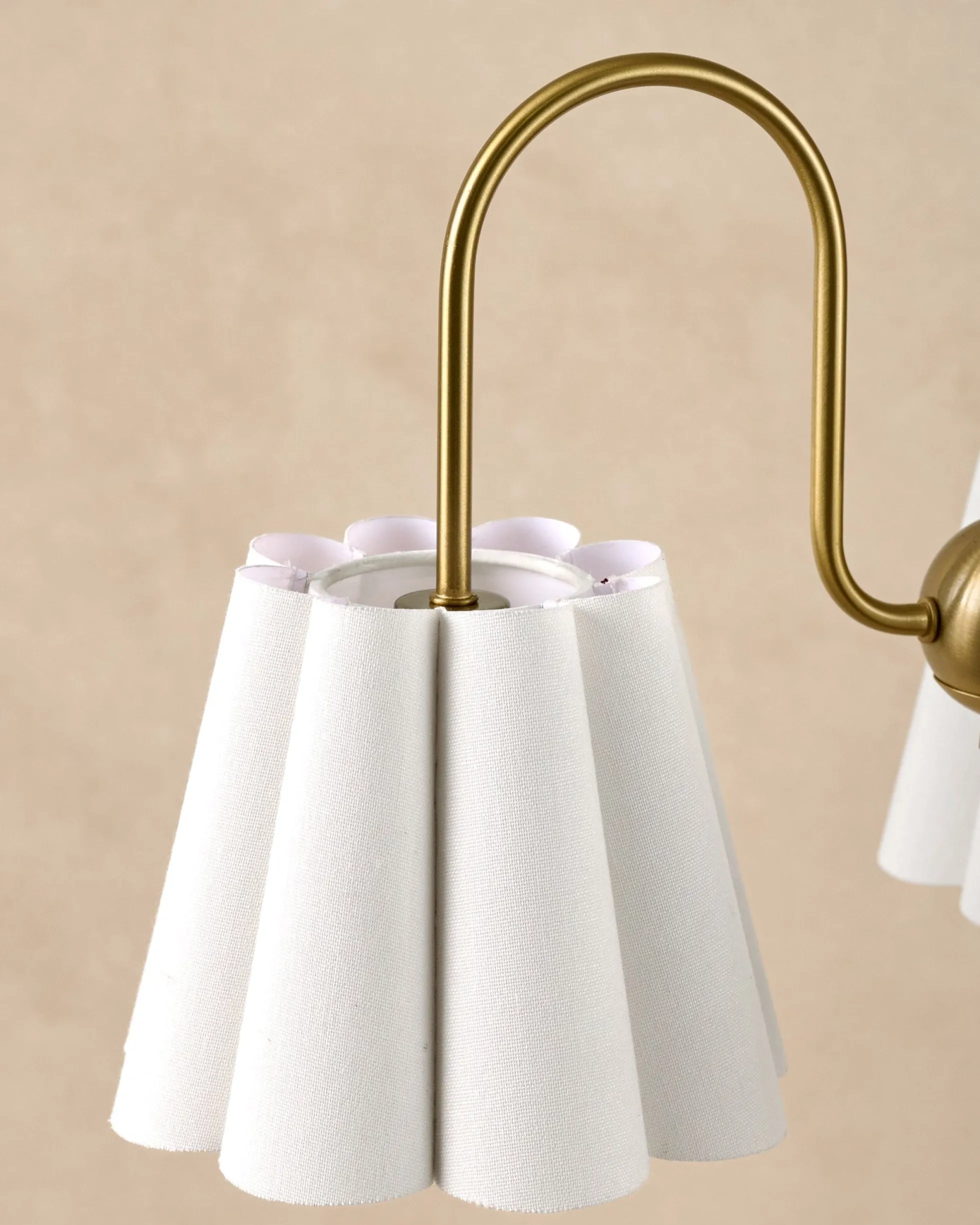 Odette Linen Scallop Chandelier