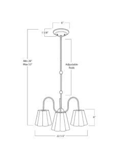 Odette Linen Scallop Chandelier