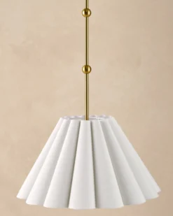 Odette Linen Scallop Pendant (12"-20")