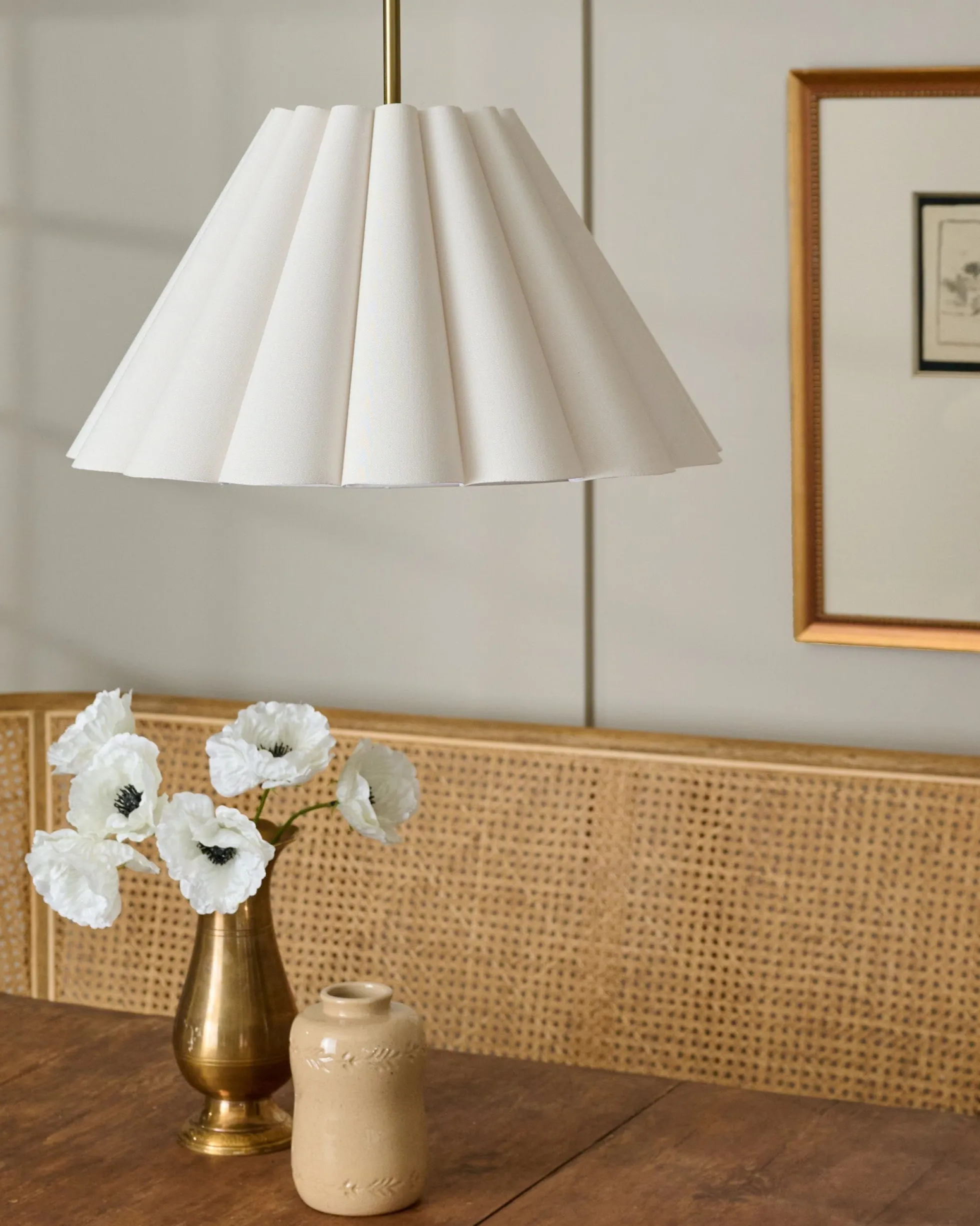 Odette Linen Scallop Pendant (12"-20")