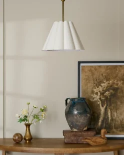 Odette Linen Scallop Pendant (12