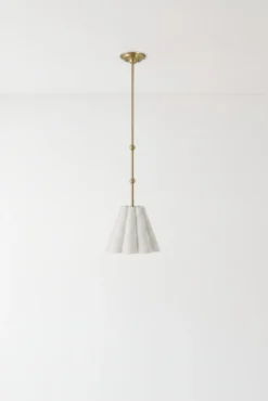 Odette Linen Scallop Pendant (12