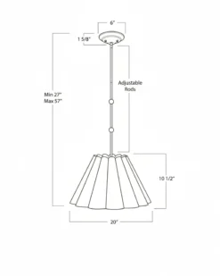 Odette Linen Scallop Pendant (12