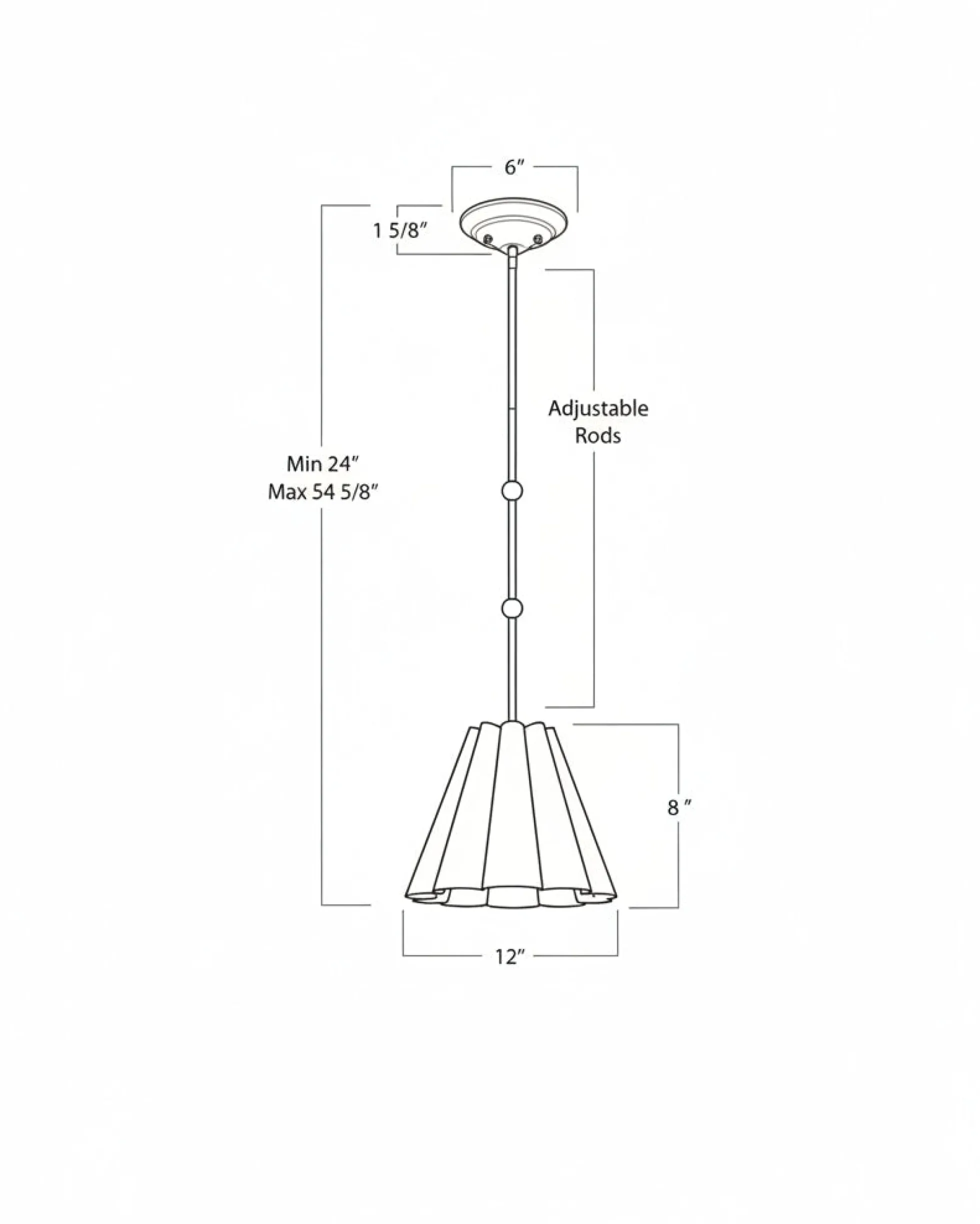 Odette Linen Scallop Pendant (12"-20")