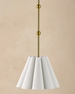 Odette Linen Scallop Pendant (12