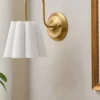 Odette Linen Scallop Wired Sconce