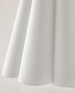 Odette Linen Scallop Wired Sconce