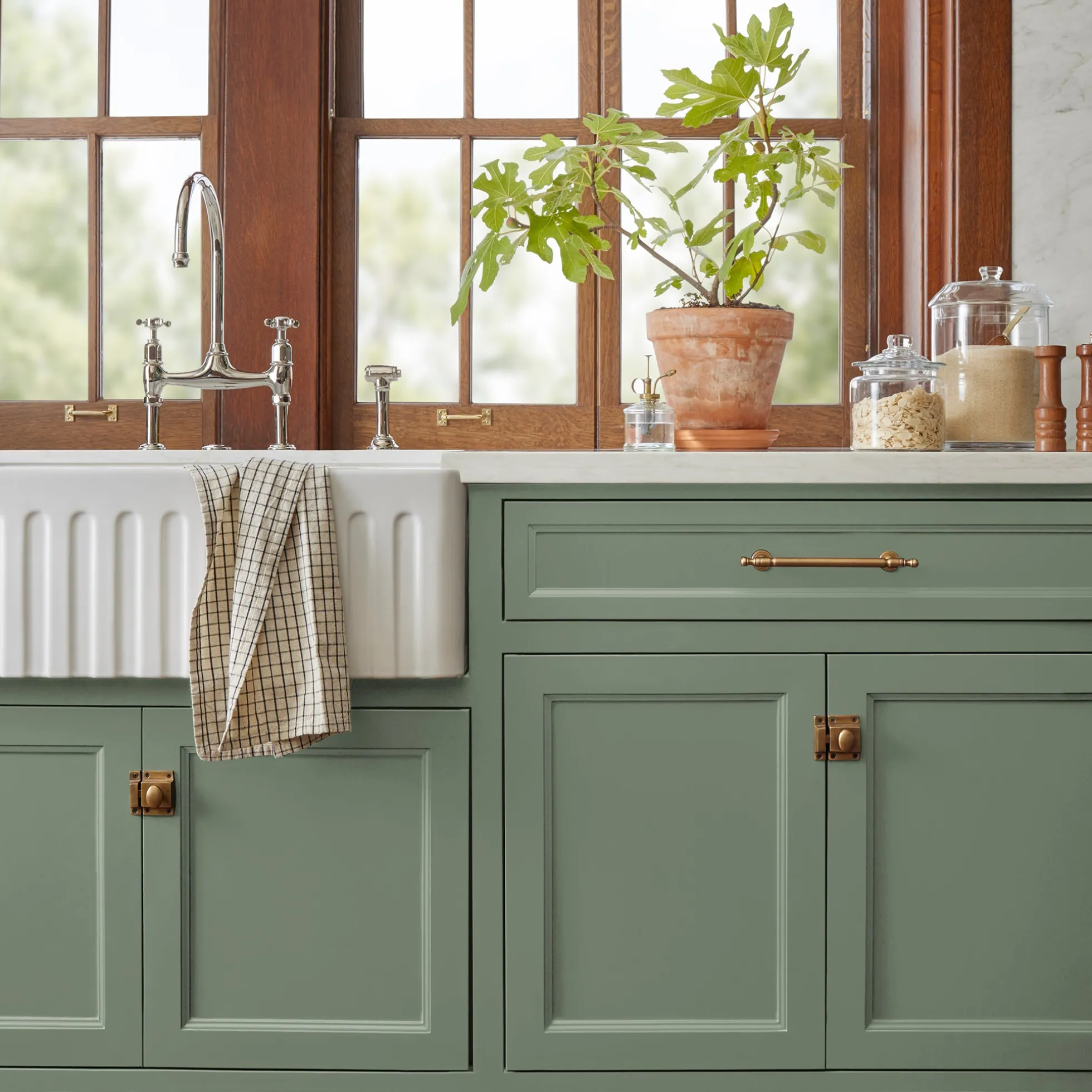 Olive Grove - Trim, Door + Cabinetry Paint