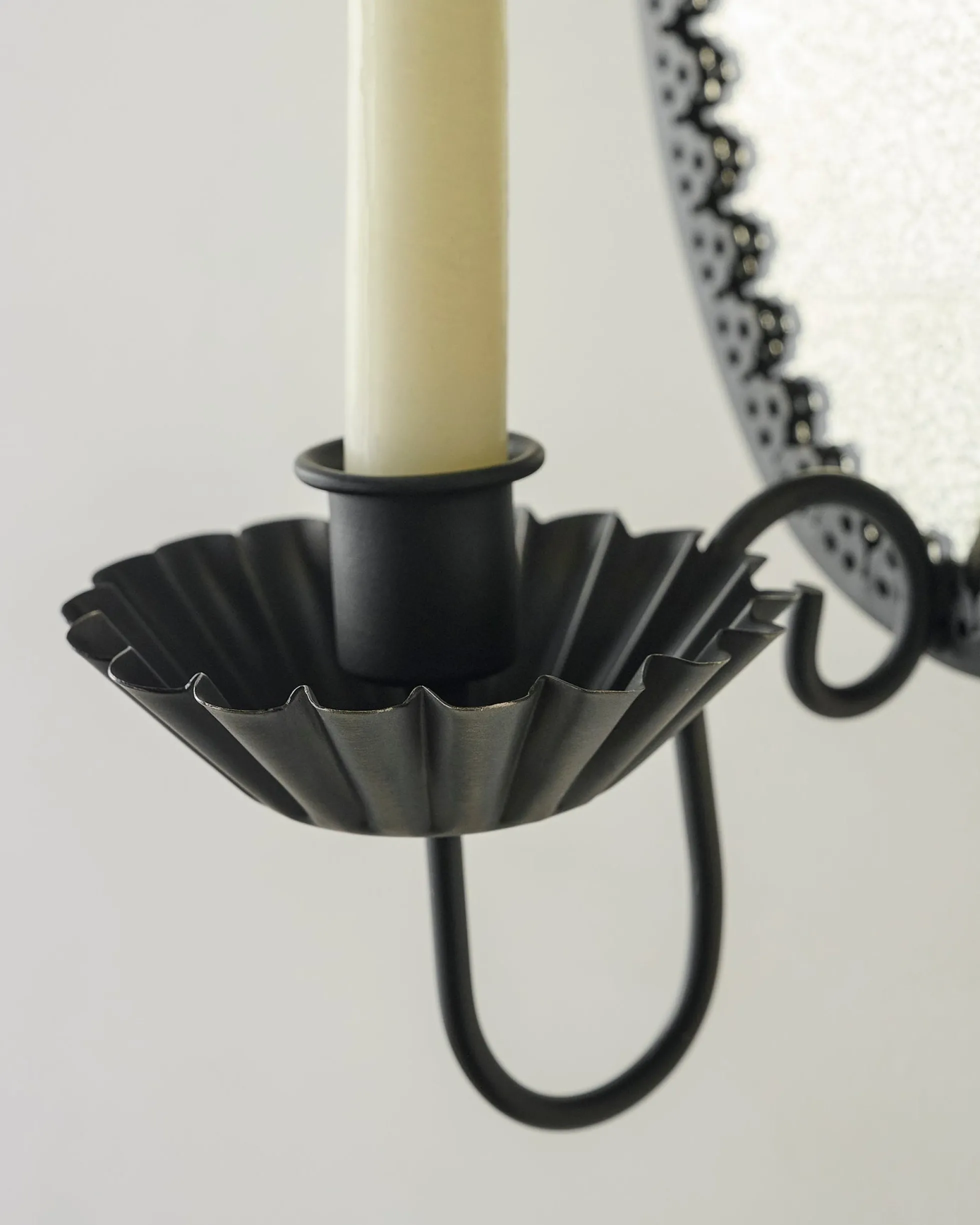 Oval Antique Mirrored Sconce