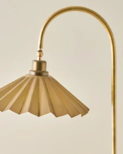 Oversized Brass Pleat Task Lamp