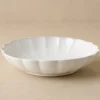 Oversized Cream Scalloped Serving Bowl