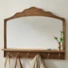 Oversized James Mirror with Hooks and Shelf