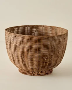 Oversized Rattan Decorative Bowl