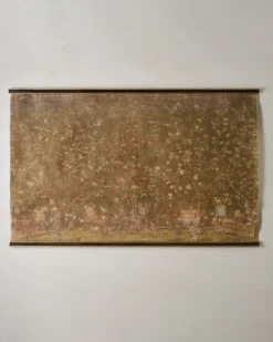 Oversized Scroll of Blooms Tapestry