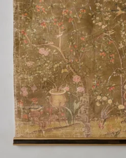 Oversized Scroll of Blooms Tapestry