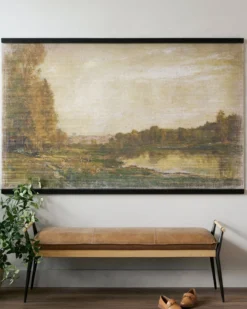 Oversized Vintage Landscape Tapestry