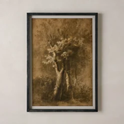 Oversized Whispers of the Oak Framed Print