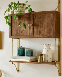 Parker Brass and Wood Cabinet