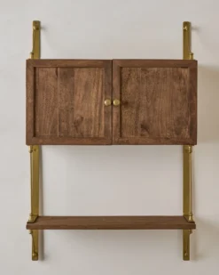 Parker Brass and Wood Cabinet