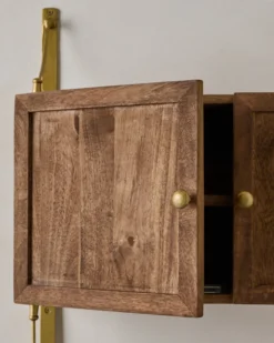 Parker Brass and Wood Cabinet