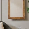 Penelope Wood and Brass Swivel Mirror