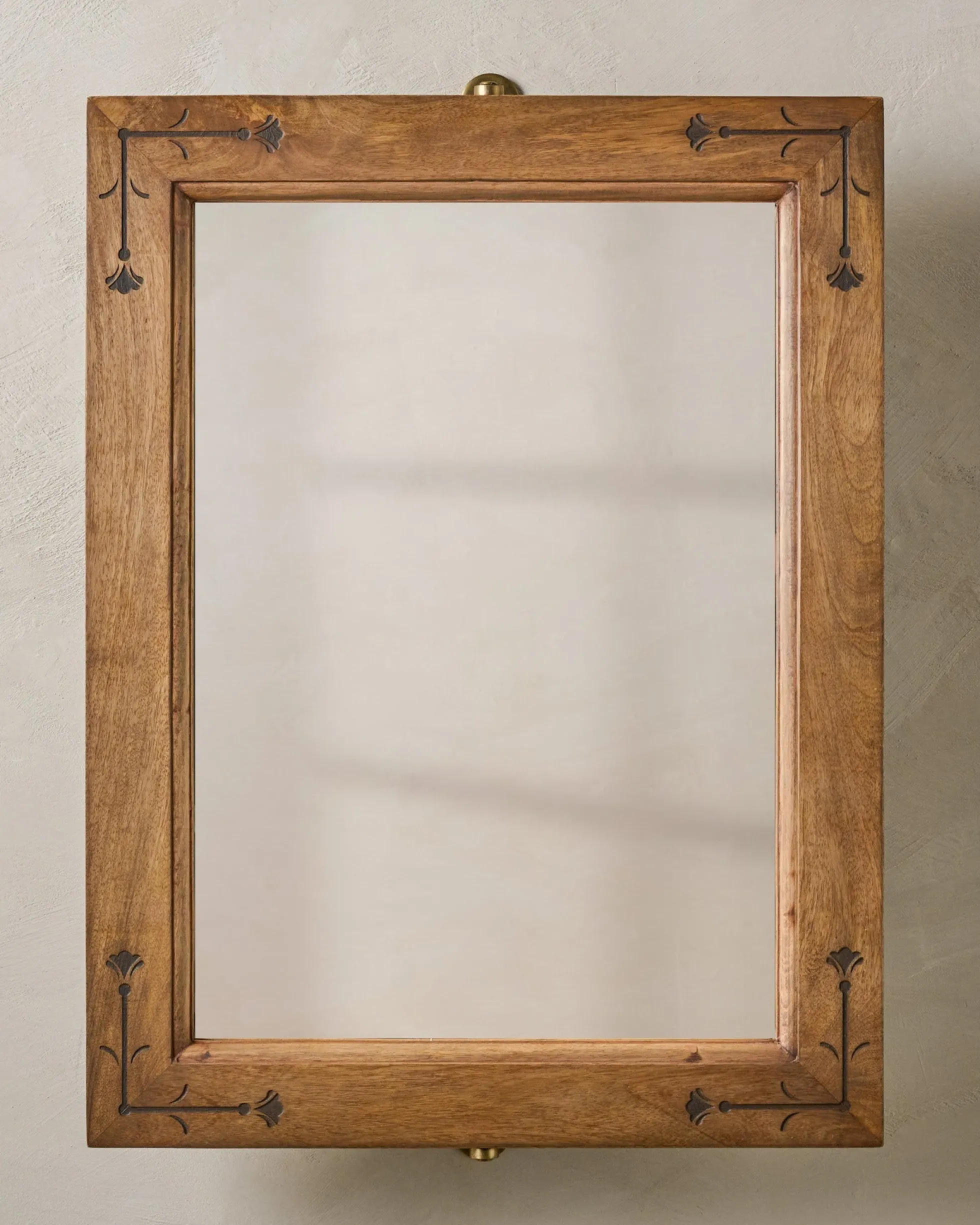 Penelope Wood and Brass Swivel Mirror