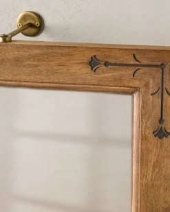 Penelope Wood and Brass Swivel Mirror