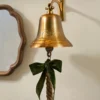 Polished Brass Etched Wall Bell