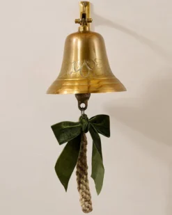 Polished Brass Etched Wall Bell
